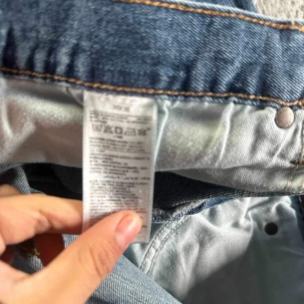 Old Navy‎ Built-In-Flex Jeans Mens 34x29 Blue Cotton Tapered Leg Faded Relaxed